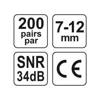 dopuri de urechi YATO 7-12 mm (200 per/buc)