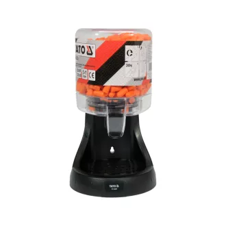   dopuri de urechi YATO 5-11 mm intr-un suport ce poate fi asezat pe blat (250 per/buc)