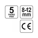 dopuri de urechi YATO tăiate 8-12 mm (5 per/buc)