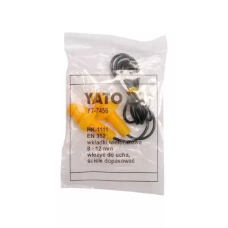 dopuri de urechi YATO cu cablu 8-12 mm (50 per/cs)