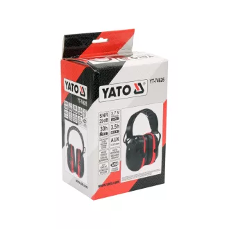   Husa de protectie a urechii baterie YATO cu microfon incorporat de 28 dB, bluetooth