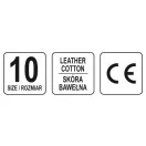 YATO Mănuși de protecție din piele, mărimea 10, negre