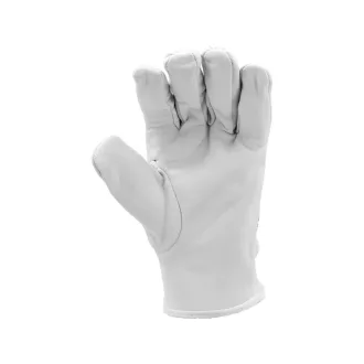   YATO Mănuși de protecție cu piele și închidere velcro, mărimea 10, albe