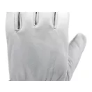 YATO Mănuși de protecție cu piele și închidere velcro, mărimea 10, albe