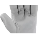 YATO Mănuși de protecție cu piele și închidere velcro, mărimea 10, albe