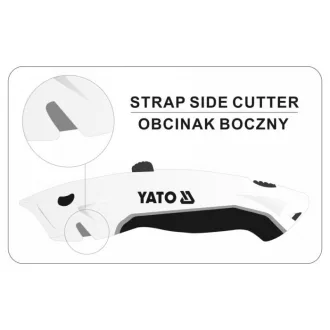   YATO Cutit cu lama trapezoidala retractabila cu 3 lame trapezoidale