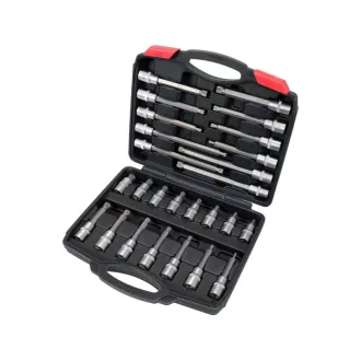 YATO Set de chei tubulare cu bit 26 buc 1/2" Spline