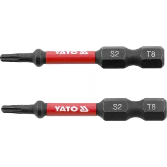   YATO Punte de șurubelniță de impact, T8 x 50 mm (set de 2 bucăți)