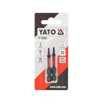  YATO Punte de șurubelniță de impact, T8 x 50 mm (set de 2 bucăți)