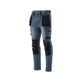   Pantaloni lungi blugi de protectie YATO de lucru marimea S 17 buzunare albastru inchis