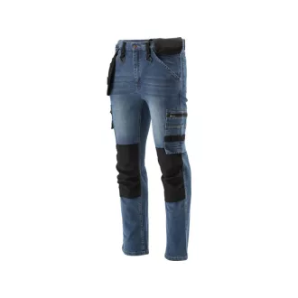   Pantaloni lungi blugi de protectie YATO de lucru marimea S 17 buzunare albastru inchis