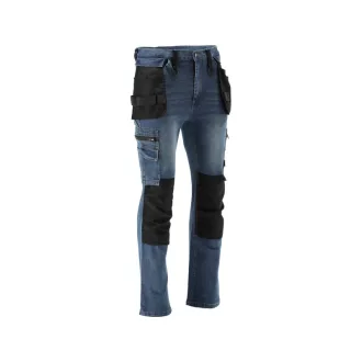   Pantaloni lungi blugi de protectie YATO de lucru marimea S 17 buzunare albastru inchis
