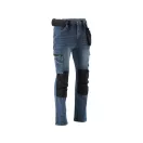 Pantaloni lungi blugi de protectie YATO de lucru marimea S 17 buzunare albastru inchis