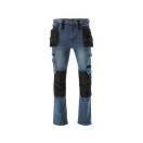 Pantaloni lungi blugi de protectie YATO de lucru marimea S 17 buzunare albastru inchis
