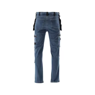   Pantaloni lungi blugi de protectie YATO de lucru marimea S 17 buzunare albastru inchis