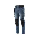 YATO Blugi de protectie la locul de munca Pantaloni lungi marimea M 17 buzunare albastru inchis