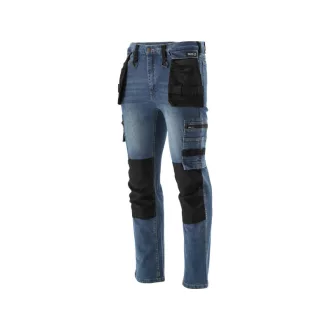   Blugi de protectie YATO Work pantaloni lungi marimea L 17 buzunare albastru inchis
