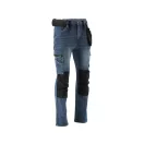YATO Blugi de siguranță la locul de muncă pantaloni lungi mărimea L/XL 17 buzunare albastru închis