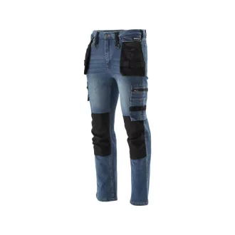  YATO Blugi de siguranță la locul de muncă pantaloni lungi mărimea L/XL 17 buzunare albastru închis