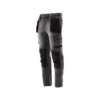   Blugi de protectie YATO Work pantaloni lungi marimea L 17 buzunare gri