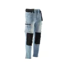 Pantaloni lungi blugi de protectie a muncii YATO, marimea M, 17 buzunare