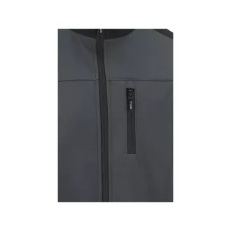   Jachetă softshell YATO de siguranță la locul de muncă gri-negru mărimea 3XL cu 3 buzunare