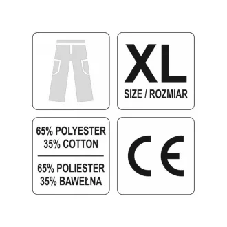   YATO Pantaloni de protectie a muncii marimea XL 5 buzunare Dan