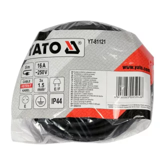   YATO Cablu prelungitor balansoar izolat cauciuc 5 m 3 x 1,5 mm2