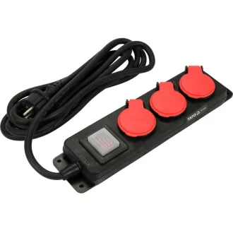 YATO Prelungitor electric 3 m 3 x 1,5 mm cu 3 distribuitor