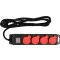 YATO Extensie electrica 4-distribuitoare 3 m 3 x 1,5 mm2