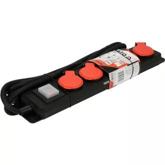YATO Extensie electrica 5-distribuitoare 3 m 3 x 1,5 mm2