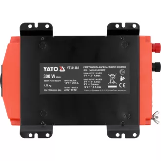 YATO Invertor 12 V / 230 V max 300 W