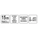 Bandă textilă YATO 19 x 0,3 mm 15 m