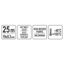 Bandă textilă YATO 19 x 0,3 mm 25 m