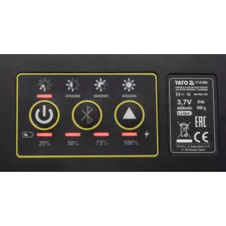 YATO Proiector LED cu baterie și difuzor 2000 lm