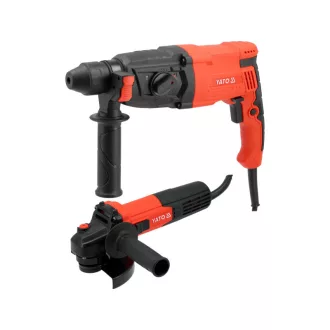   YATO Pachet puternic (ciocan rotopercutor SDS plus și polizor unghiular 125 mm 750 W)