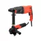 YATO Pachet puternic (ciocan rotopercutor SDS plus și polizor unghiular 125 mm 750 W)