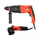 YATO Pachet puternic (ciocan rotopercutor SDS plus și polizor unghiular 125 mm 750 W)