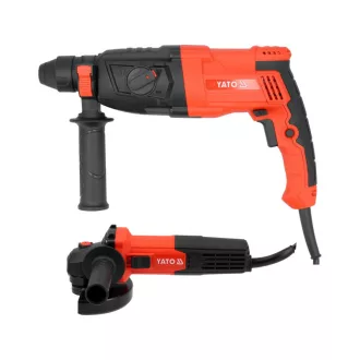   YATO Pachet puternic (ciocan rotopercutor SDS plus și polizor unghiular 125 mm 750 W)