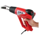 Suflantă de aer cald YATO cu afișaj LCD + accesorii 600 °C 2000 W