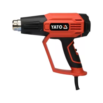   Suflantă de aer cald YATO cu accesorii cu afișaj LCD 50 - 650 °C 1600 W