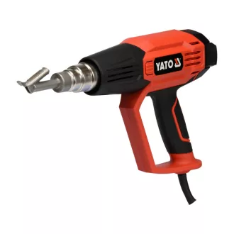  Suflantă de aer cald YATO cu accesorii cu afișaj LCD 50 - 650 °C 1600 W