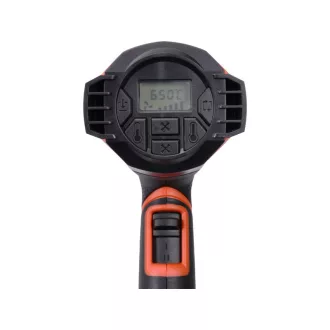   Suflantă de aer cald YATO cu accesorii cu afișaj LCD 50 - 650 °C 1600 W