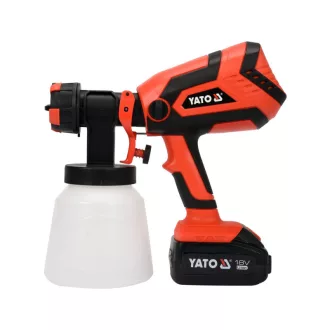   YATO Pistol de pulverizare alimentat cu baterie 1000 ml 18 V Li-Ion (1 x baterie de 4,0 Ah + încărcător)