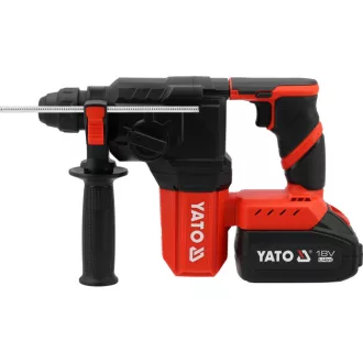   YATO Ciocan combinat SDS-Plus fără perii, 18 V (2 x 4 Ah acumulator + încărcător)