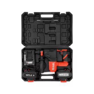   YATO Ciocan combinat SDS-Plus fără perii, 18 V (2 x 4 Ah acumulator + încărcător)