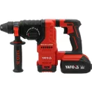 YATO Ciocan rotopercutor cu acumulator fără perii, SDS-plus 18 V (2 x baterii 4 Ah și încărcător)