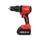 YATO Mașină de găurit cu percuție și șurubelniță cu baterie 120 Nm fără perii de carbon 18 V (2 x 4,0 Ah baterie + încărcător)