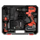 YATO Bormașină-șurubelniță cu percuție fără perii 75 Nm 18 V (1 x acumulator 3,0 Ah + încărcător)