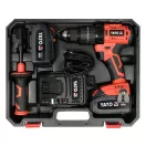YATO Bormașină cu impact fără perii 75 Nm 18 V (2 x 3,0 Ah acumulator + încărcător)